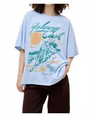Daydreamer Johnny Cash American Rebel Tee - Blue