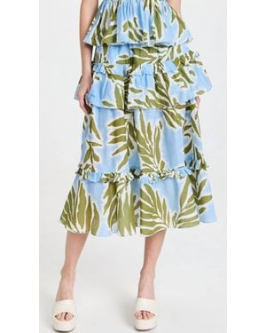 Tanya Taylor Hazelle Midi Skirt - Blue