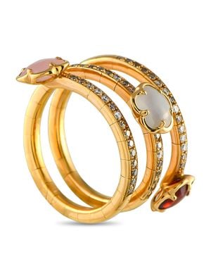 Pasquale Bruni Figlia Dei Fiori 18K 0.30Ct Diamond And Multi-Gemstone Ring Pb08-050125 - Metallic