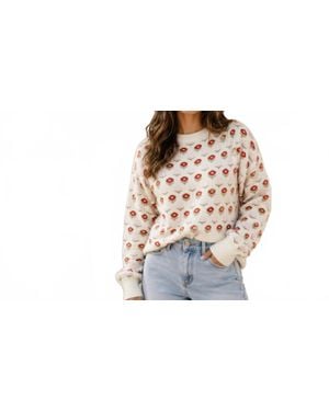 Indie & Co Savannah Floral Sweater - Black