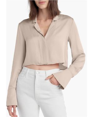 FAVORITE DAUGHTER Cropped Lily Blouse - White