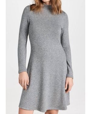 Vince Long Sleeve Short Sweater Dress - Gray