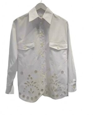 Mantu Blouse With Punched Holes - Gray