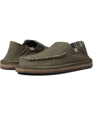 Sanuk Sidewalk Surfer 1117753-Arm Army Slip On Casual Shoes Zap2325 - Green