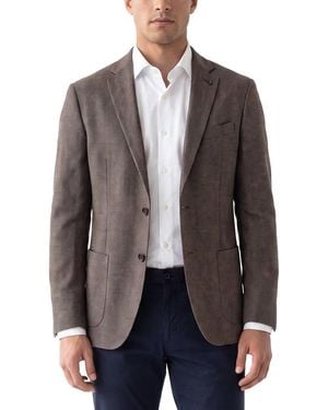 Corneliani Cc Collection Hopsack Wool-Blend Blazer - Brown