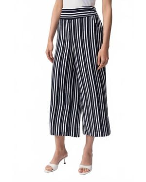 Joseph Ribkoff Striped Culotte Pants - Blue