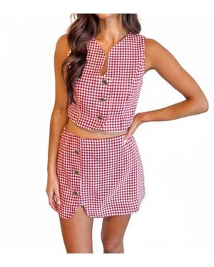 Day + Moon London Calling Top - Red