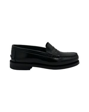 The Sharp Corner Leather Oxford Loafer - Black