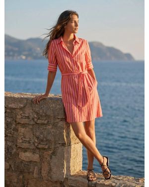 Vilagallo Striped Shirt Dress - Blue
