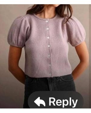 Faye Ellen Puff Sleeve Sweater - Pink