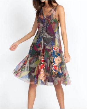 Johnny Was Cassia Mesh Dress - Multicolor