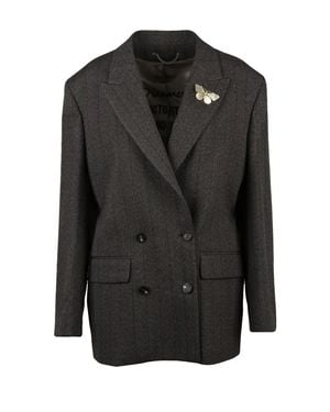 Golden Goose Virgin Wool Double-Breasted Jacket - Black