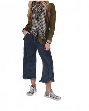 Three Bird Nest Comfortable Wide Leg Pants - Blue