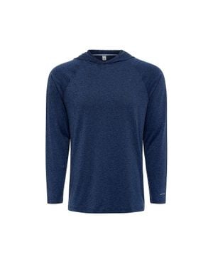 In the Rough Cationic Yarn Heathered Hoodie Tees - Blue