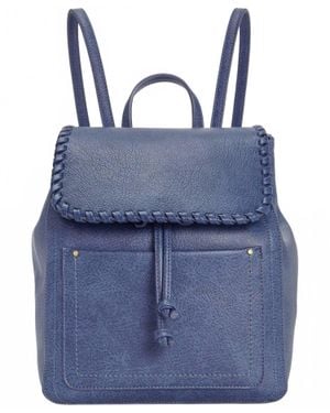 Style & Co. Whipstitch Flap Drawstring Backpack - Blue