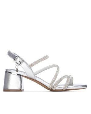 Xti Faux Leather Open Toe Sandals - White