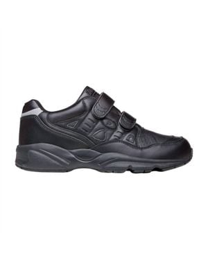 Propet Stability Walker Strap Walking Shoe - Black