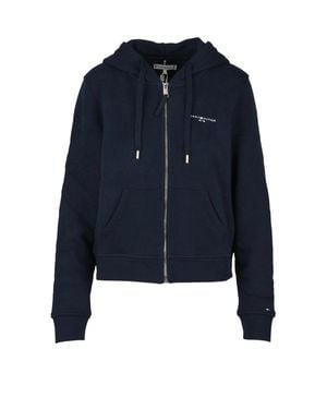 Tommy Hilfiger Zip-Up Cotton Hoodie - Blue