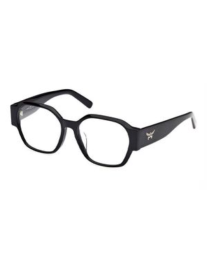 MCM Eyeglasses Rectangle Full Rim, Shiny Frame And Clear Demo Lenses Lens Mw5008-D001 - Black