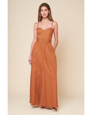 TRUEDAMES Elevated Icon Woven Jumpsuit - Brown