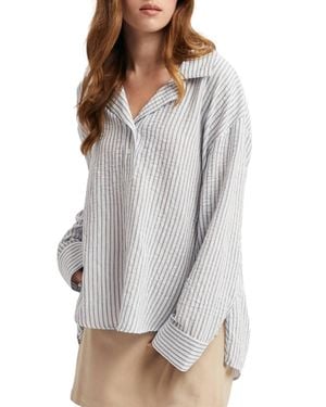 Wishlist Striped Long Sleeve Shirt - Gray