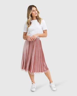Belle & Bloom Mixed Feeling Reversible Skirt - Pink