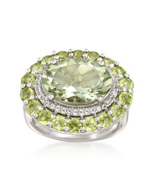 Ross-Simons Prasiolite And Peridot Ring With Topaz - Metallic