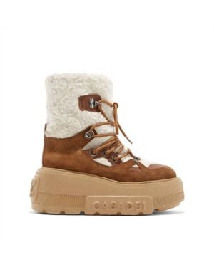 Casadei Nexus Skipass Faux Fur Boot - Brown