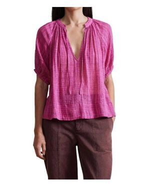 Apiece Apart Lumina Pullover Top - Red