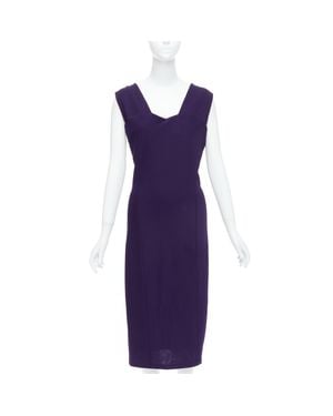 Donna Karan Fluid Crepe Double Sheath Dress - Blue