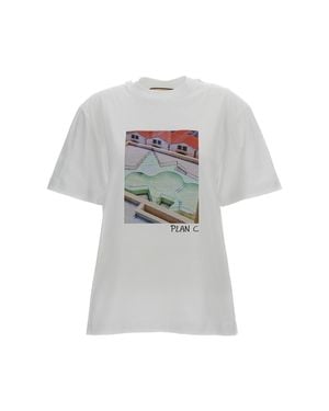 Plan C Boxy-Fit Crew-Neck T-Shirt - White