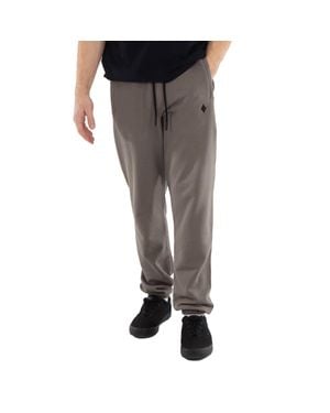 Marcelo Burlon Marcel Burlon Cross Logo Print Cotton Track Pants - Gray
