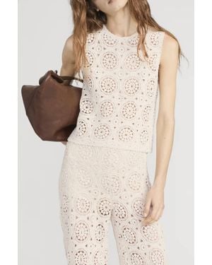 FRAME Crochet Tank - Natural