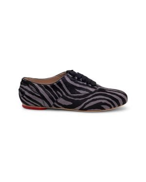Hogan Zebra-Print Leather Loafers - Black