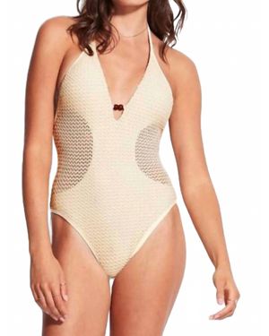 Seafolly Dreamcatcher Halter One Piece - White