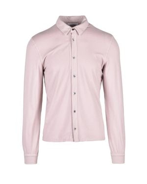 Alpha Studio Tailored Stretch Cotton Shirt With Classic Collar And Buttoned Cuffs - Pink