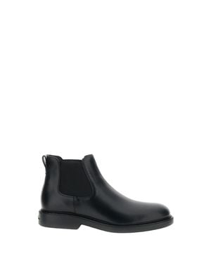 Hogan Leather H704 Chelsea Boots - Black