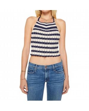 Mother Sunburn Knit Halter Top - Blue