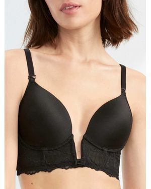 Va Bien Enchanted Plunge Longline Bra - Black