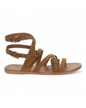 Love Rio Leire Suede Flat Sandal - Brown