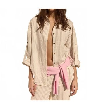 DELUC Santorini Stripe Shirt - Natural