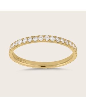 Pajure 14K Lab Grown Diamond Eternity Band Ring - Metallic