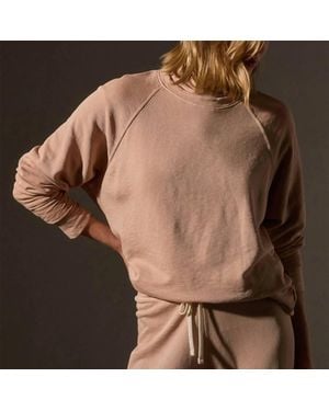James Perse Vintage Terry Relaxed Sweatshirt - Brown