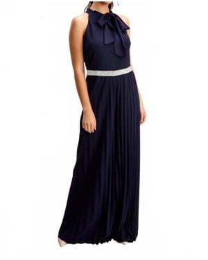 FRANK LYMAN Pleat Stone Jumpsuit - Blue