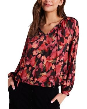 Bella Dahl Tie Front Blouse - Red