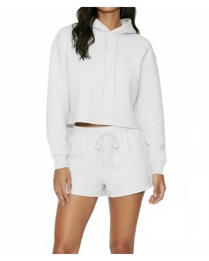Jac Parker Weekend Raw Edge Hoodie - White