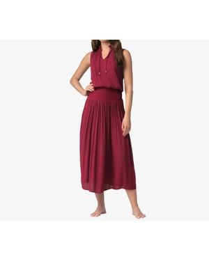 Helen Jon Sleeveless Smocked Dress - Red