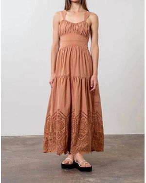 moon river brown maxi dress Amazon.com: Moon River Women's Ruffle Smocked Shirred midi Dress, Brown  Multi, S : Clothing, Shoes & Jewelry
