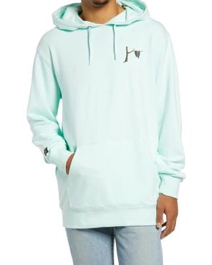 Vans X Moma Salvador Dali Hoodie Aqua Graphic Print Cotton Jzz 3 - Blue