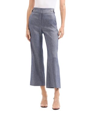Veronica Beard Aubrie Linen Pant - Blue